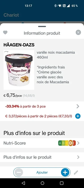 Glace Haagen-Dazs Promo Collect ans Go (Dinan...