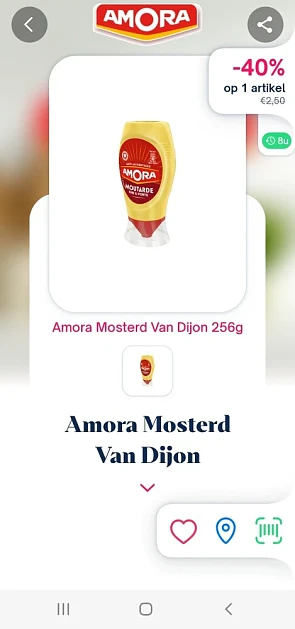 Shopmium 40% terugbetaald amora mosterd van d...