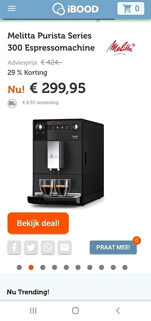 ibood.com melitta purista series 300 espresso...