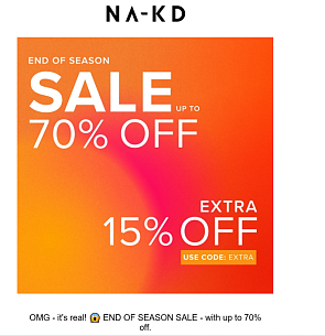 Solden tot -70% en met de kortingscode krijg...