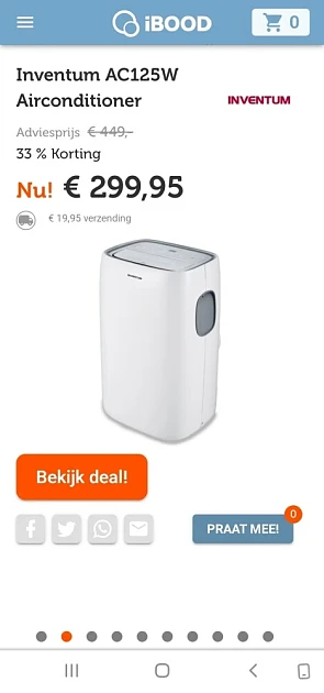 ibood.com enkel vandaag inventum aircondition...