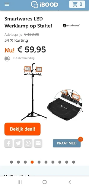 ibood.com enkel vandaag smartwares led werkla...