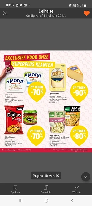 Delhaize vanaf donderdag exclusief superplusk...