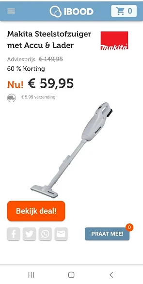 ibood.com enkel vandaag deze makita steelstof...