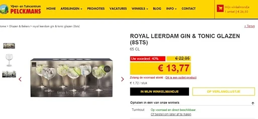 ROYAL LEERDAM GIN & TONIC GLAZEN (Party Set v...