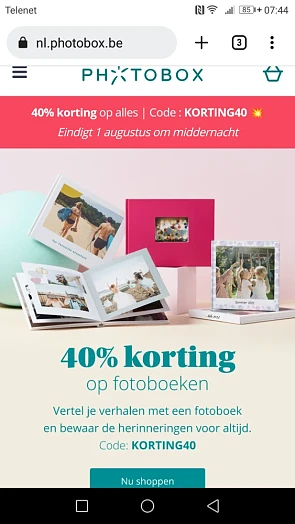 -40% op alle fotoproducten
