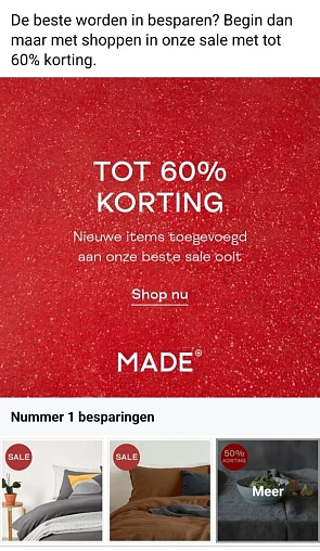 made.com tot 60% korting