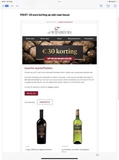 bij een online besteding van minimaal € 90 Op...