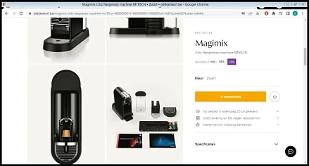 Magimix - Nespresso - Citiz & Milk - Zwart -...