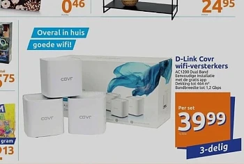 D-link COVR AC 1200 wifi mesh systeem vanaf m...