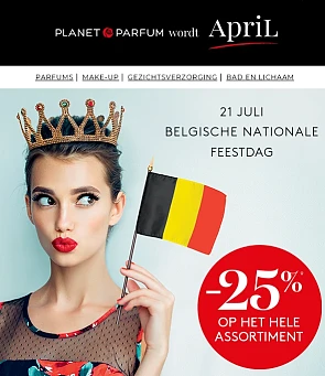 Bij April is er op 21/07 25% korting op het h...