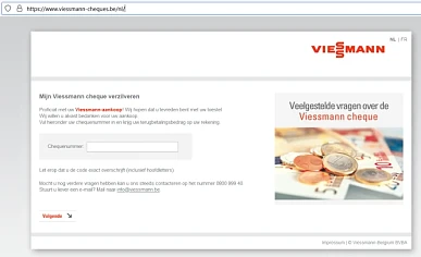 Viessmann Installatiecheque tot € 800,- cashb...