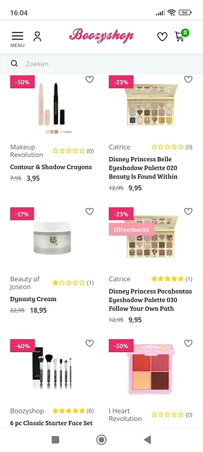 Bij boozyshop is er sale tot -59% op een sele...