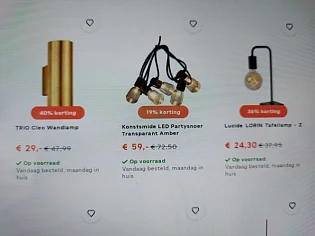 fonq.be tot -54% op geselecteerde verlichting