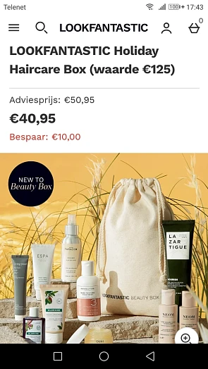 Koop een haircarebox met 10 haarproducten twv...