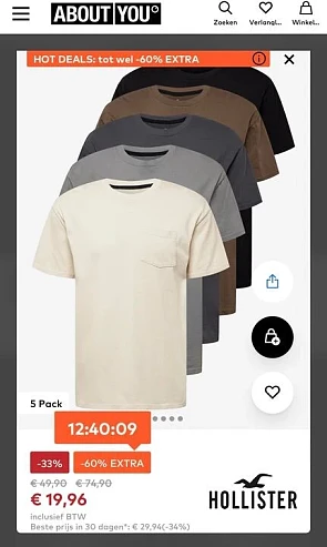 Kopje bij About you voor de heren die Small d...