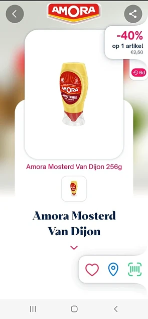 Shopmium -40% amora mosterd van dijon