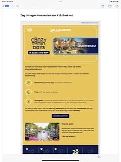 Trip naar Amsterdam voor 19€ Per treinticket...