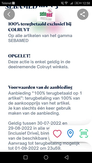 100% terugbetaald v 1 artikel v Sebamed in Co...