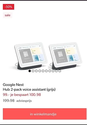 Nu bij wehkamp Google nest hub aan 50% https:...