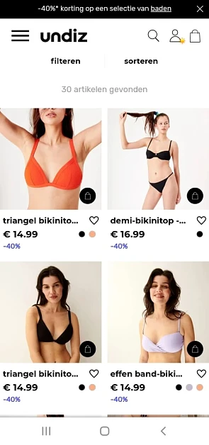 undiz.com -40% op een selectie van baden