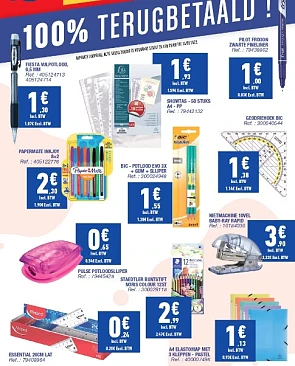 van 8 tem 13/8 schoolgerief terugbetaald bij...