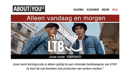 €15 korting bij aankoop vanaf €100 De waardeb...
