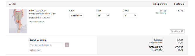 30% extra korting op de outlet
