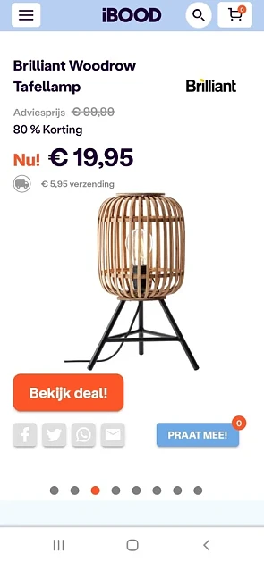 ibood.com enkel vandaag brilliant woodrow taf...