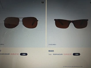 -50% op selectie zonnebrillen v Ray-ban tem 3...