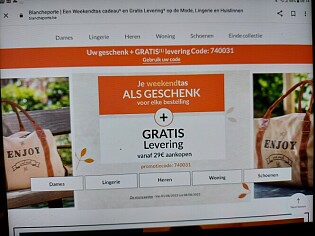 Je weekendtas als geschenk voor elke bestelli...