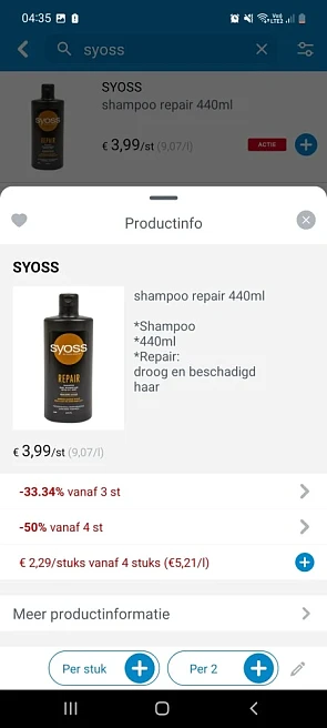 Collect and go syoss bv repair 440ml 3,99€/st...