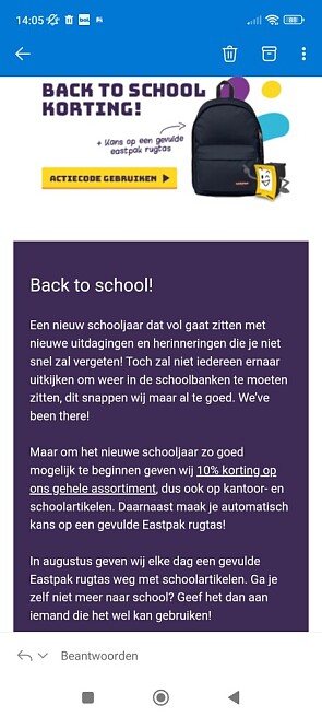 10% korting op ons gehele assortiment, dus oo...