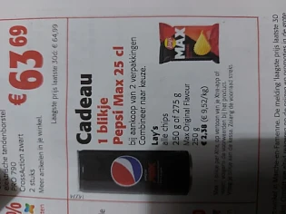 Colruyt gratis blikje pepsi max 25cl bij aank...
