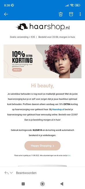 10% EXTRA korting op haarverzorging voor gekl...