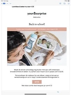 zelf ontworpen broodtrommel en beker: nu same...