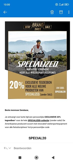 20% korting op de gehele collectie van SPECIA...