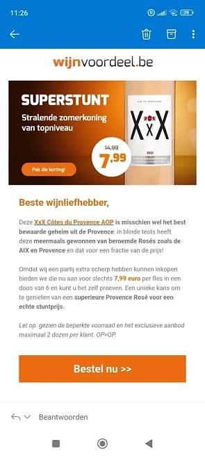 Superstunt bij wijnvoordeel: -47% op XxX - Cô...