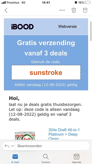 Gratis verzending iBood vnf 3 deals enkel van...