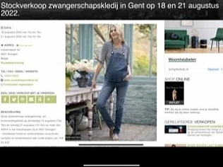 Stockverkoop zwangerschapskledij in Gent op 1...