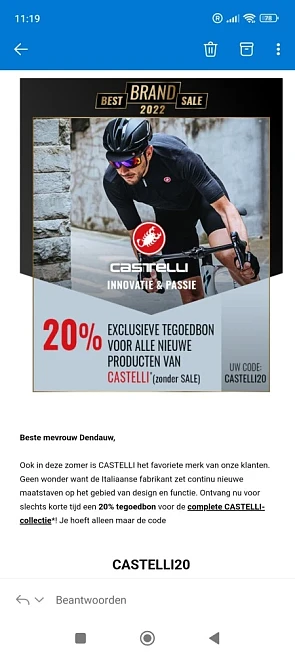 20% korting op de gehele collectie van CASTEL...