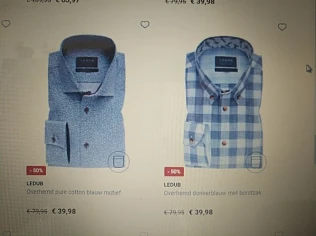 Tot -50% op overhemden, shirts en badjassen o...