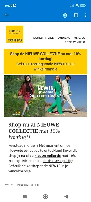 10% korting op de nieuwe collectie: De kortin...