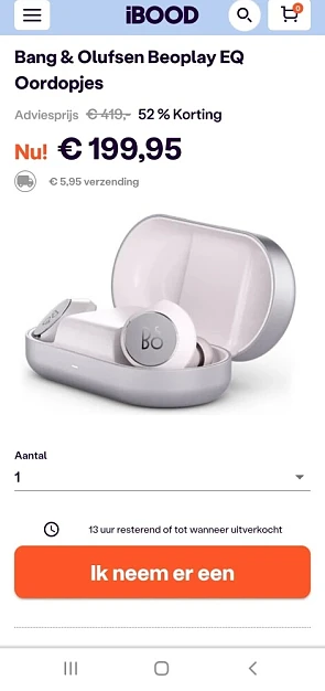 ibood.com bang & olufsen beoplay eq oordopje...