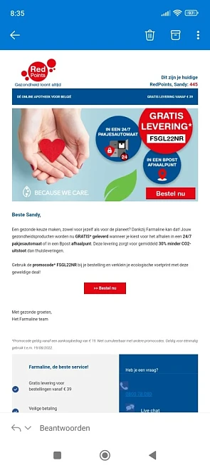GRATIS levering bij aankoop vanaf €19 wanneer...