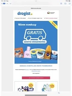 Vandaag gratis bezorging bij drogist.nl