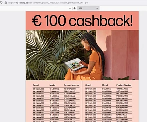 HP x360 + accessoire cashback € 100,- cashbac...