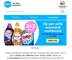 Bij plein.be is er dit weekend 2+2 gratis op...