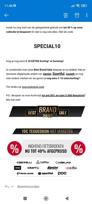 €10 korting bij aankoop vanaf €60, Setaanbied...