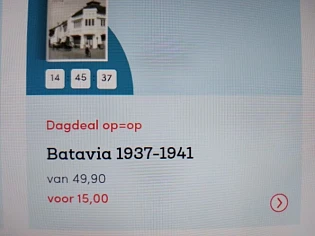bookspot.be dagdeal Batavia 1937-1941 nu €15,...